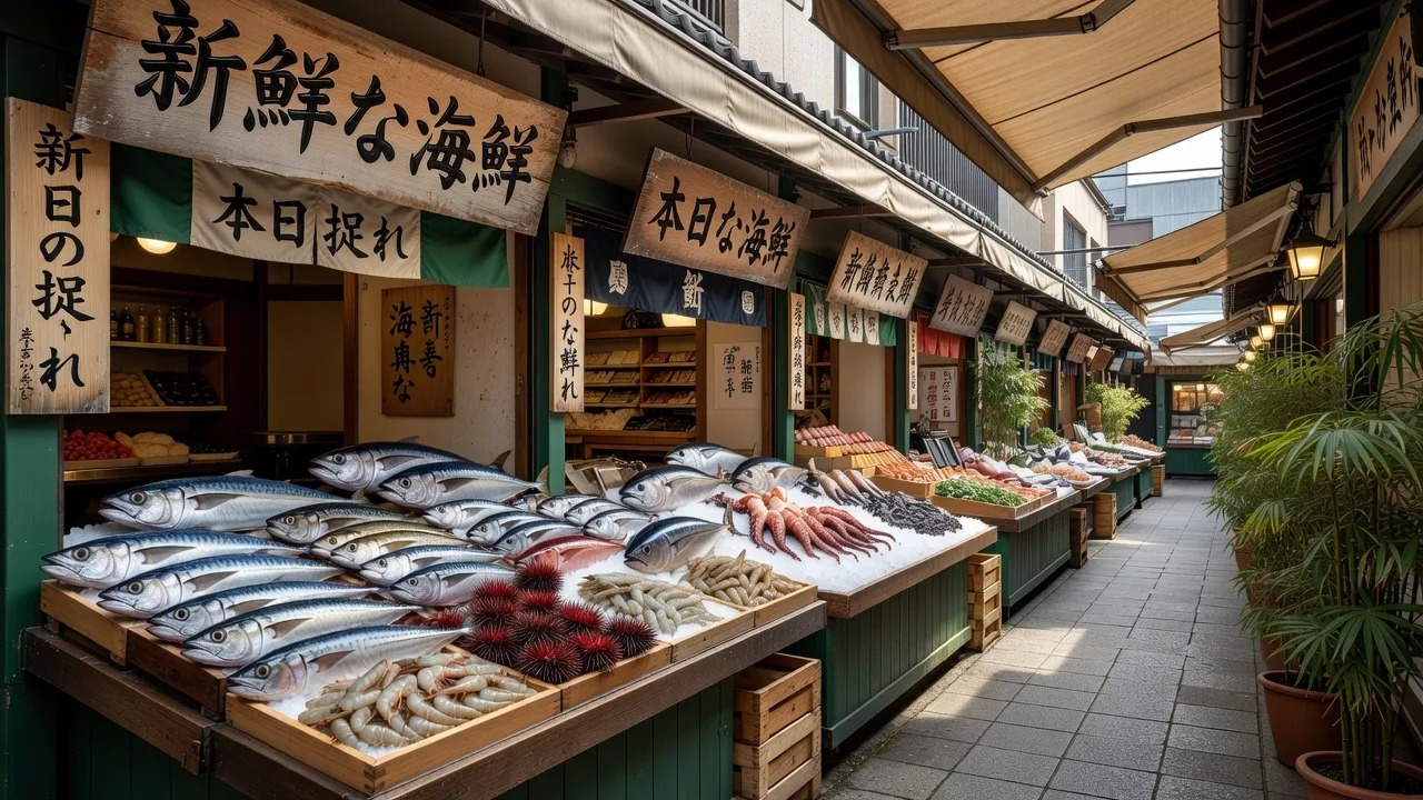 築地市場の海鮮